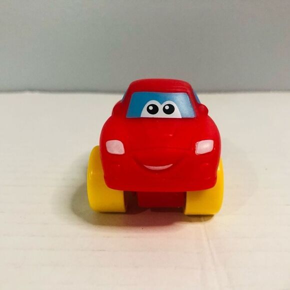 red car yellow wheels windshield eyes smile unmarked soft material 3 inch - Picture 4 of 6